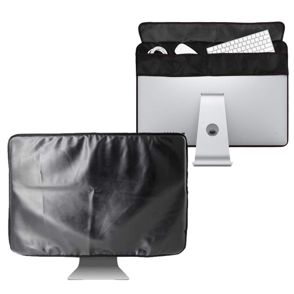 21 inch 27 inch Black Polyester Computer Monitor Dust Cover Protector with Inner Soft Lining for Apple iMac LCD Screen LA001