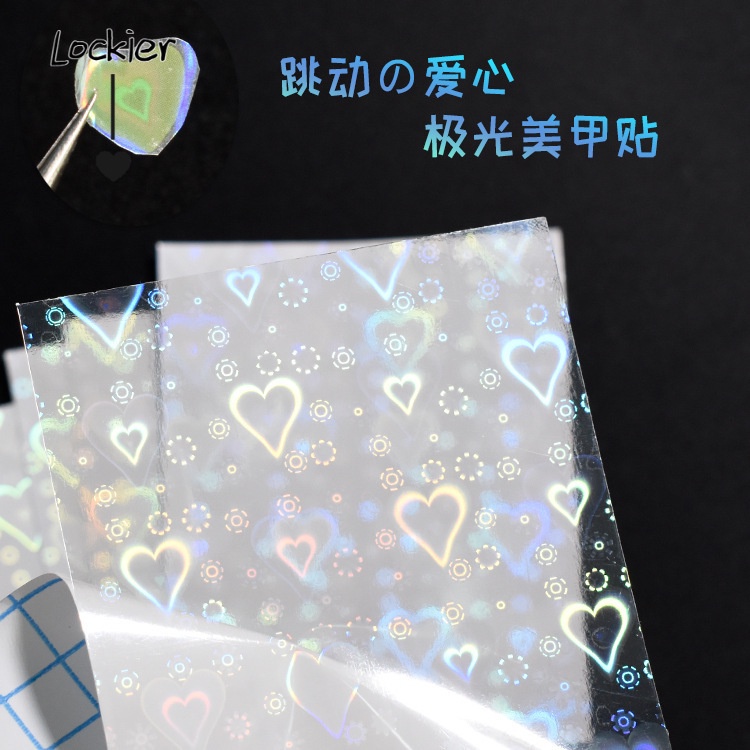 [Hàng mới về] Miếng dán trang trí móng họa tiết bướm/mắt mèo rỗng màu đồng laser 3d