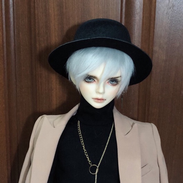 Mũ vintage nỉ nhung cho búp bê bjd 1/3 , uncle, 1/4 đủ màu