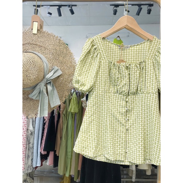 2END Áo sơ mi kiểu ngắn tay trendy