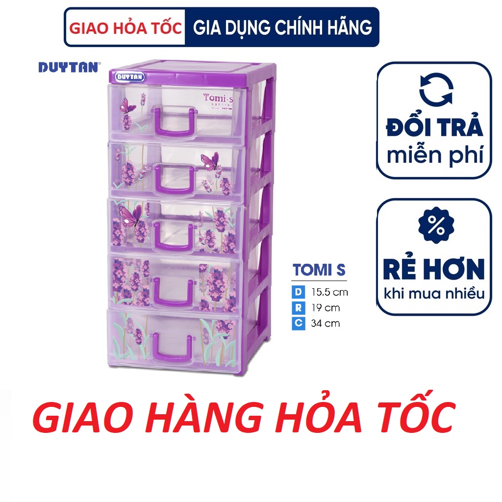 Tủ nhựa Duy Tân Tomi S - 5 ngăn - Nhiều màu