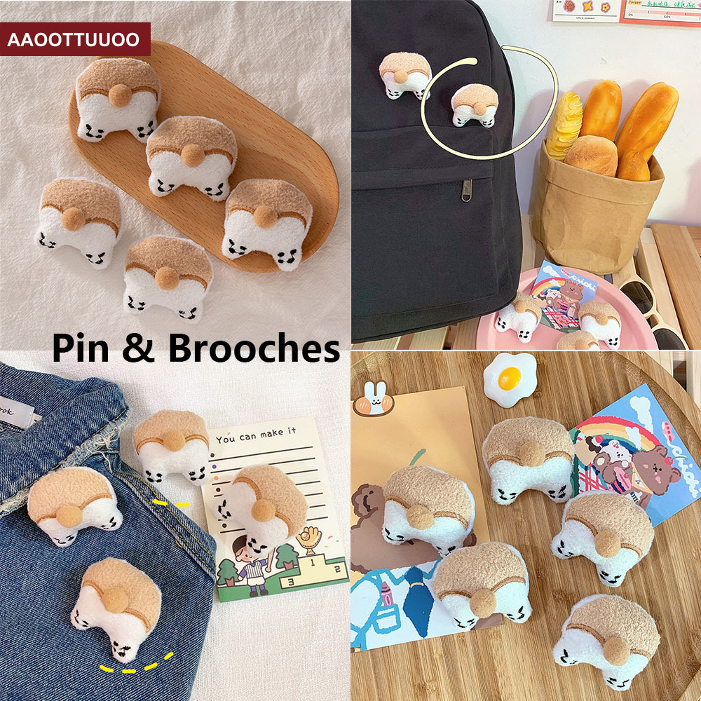 Ghim Cài Áo Hình Mông Chó Corgi Đáng Yêu