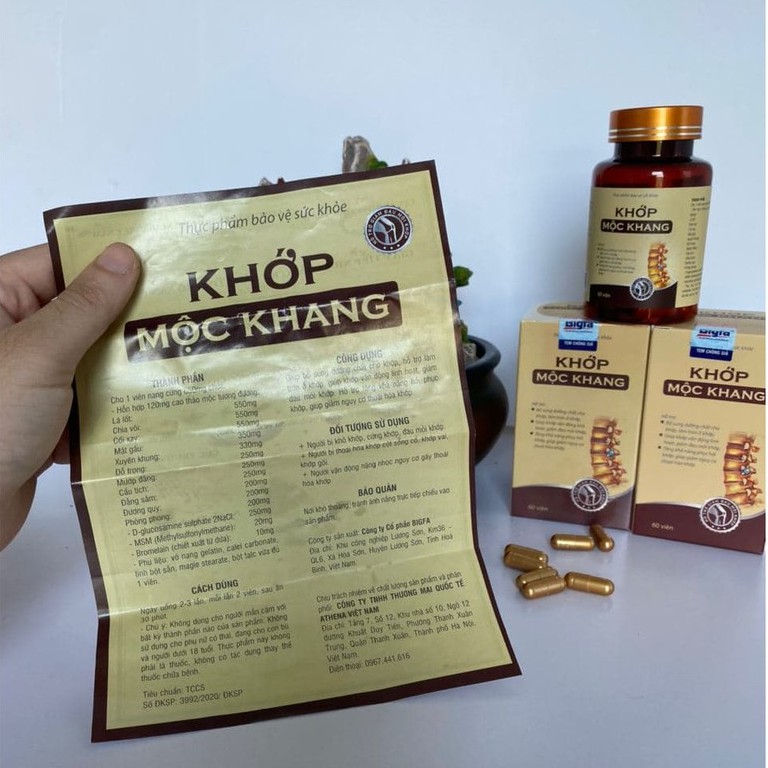 Khớp Mộc Khang - Hỗ trợ đau nhức xương khớp, viêm khớp, khô khớp, gai khớp