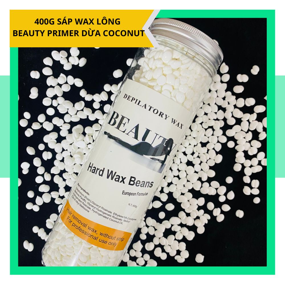 Hủ 400g sáp wax lông làm đẹp BEAUTY SÁP DỪA bám lông siêu đỉnh, dùng wax được mọi loại lông trên cơ thể