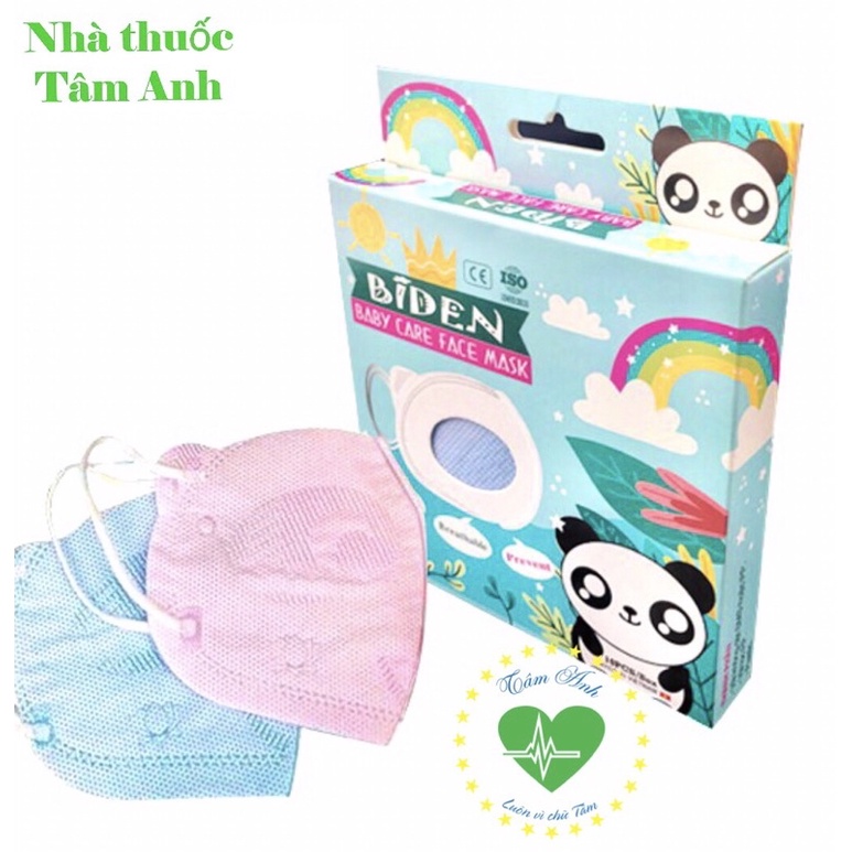[ Cam kết Chính hãng] Hộp 10 Khẩu trang Y tế cho bé Panda