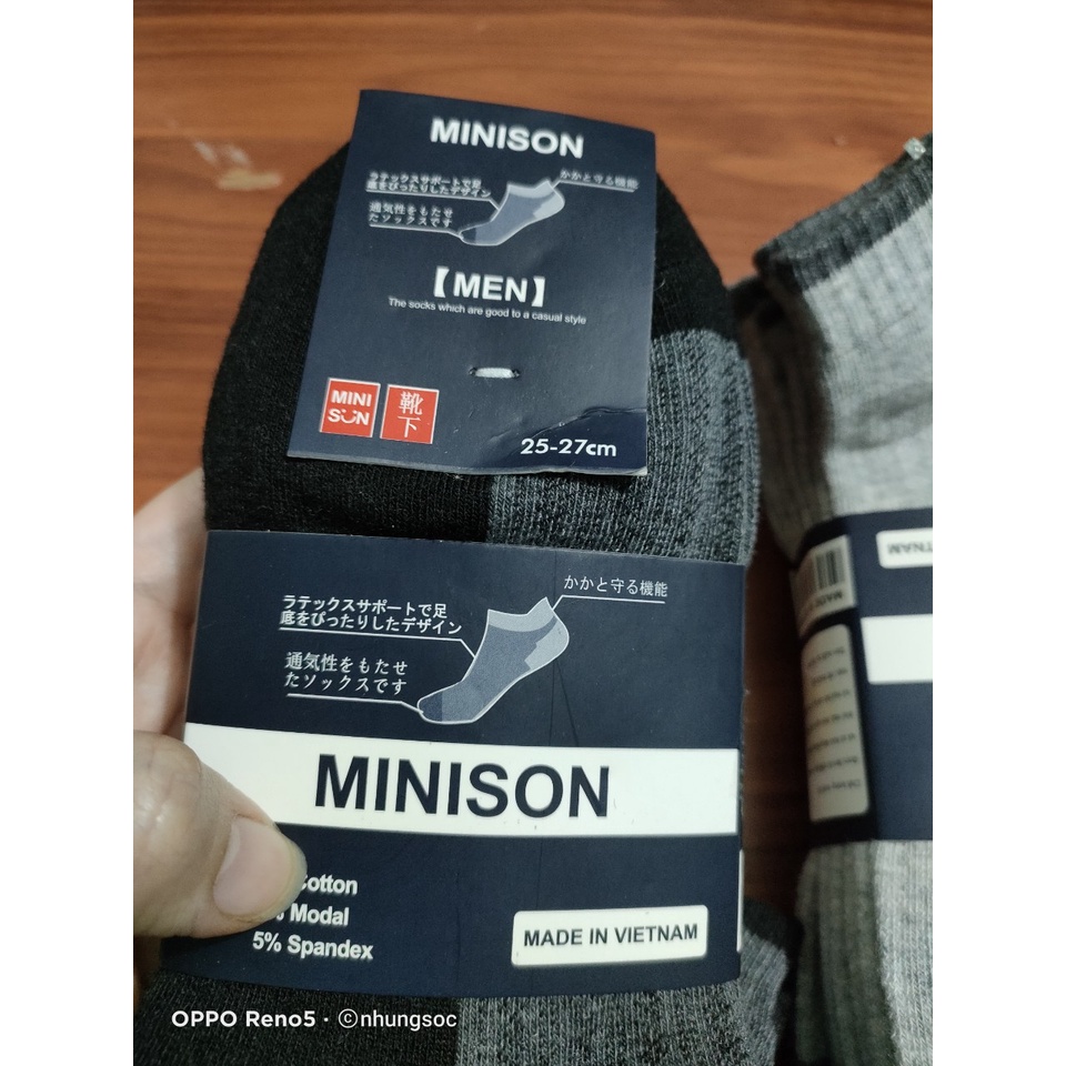 Tất nam cổ ngắn cao cấp chống hôi chân
