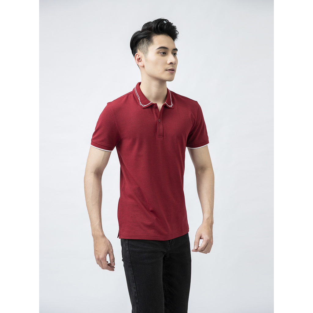 ARISTINO - Áo polo ngắn tay Aristino APS039S1 - phom Slim Fit - Chất liệu Cotton - màu Booc đô 35 MF