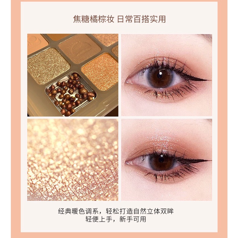 Bảng phấn mắt 20 màu hạt dẻ mới trong long lanh, màu đất không thấm nước