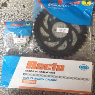 Bộ sên nhông dĩa recto( sên vàng) cho raider/satria fi có đủ thông số
