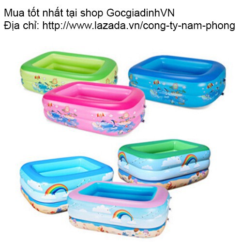 BỂ BƠI 130 CM CAO 3 TẦNG CHO BÉ (mỗi tầng 20cm)