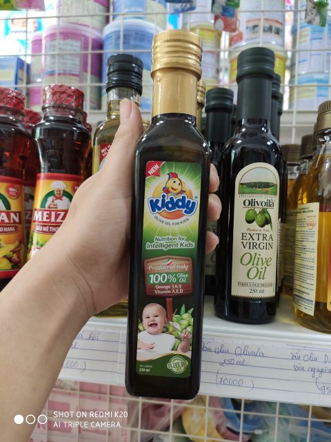 (Date mới 2022)Dầu Kiddy cá hồi oliu 250ml cho bé