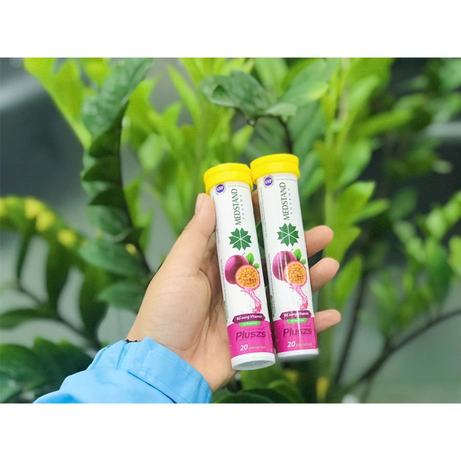 Viên sủi Medstand Pluszs vị chanh leo lọ 20 Viên - Bổ sung vitamin, giải nhiệt cơ thể | BigBuy360 - bigbuy360.vn