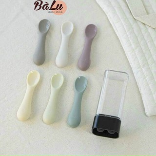 Thìa ăn dặm silicon cao cấp Bluemama