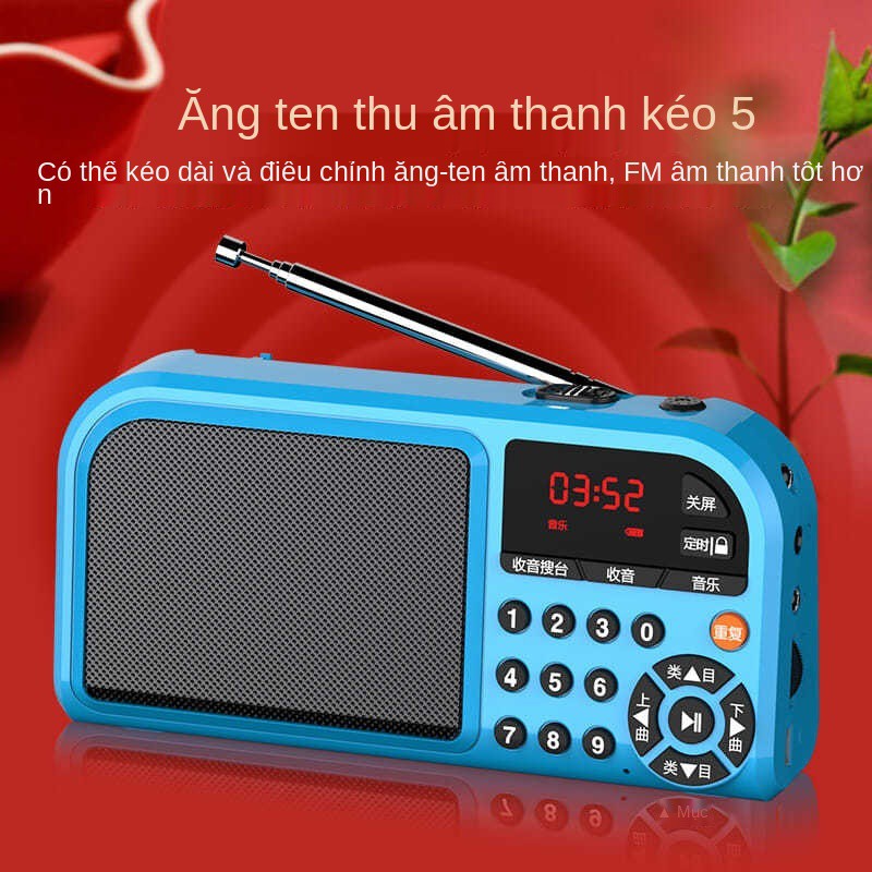 Fanding Radio F201 Thẻ loa mini dành cho người cao tuổi Đầu phát nhỏ sóng di động fm