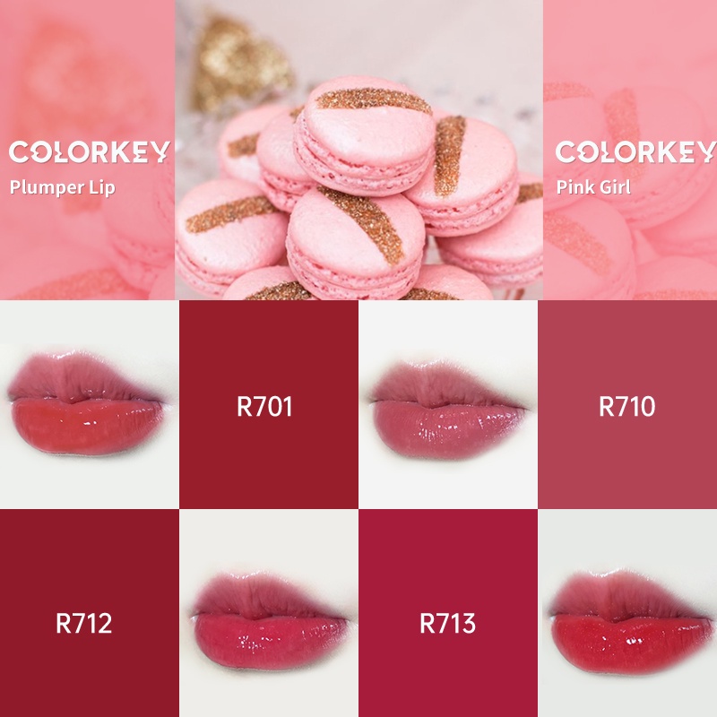 Son bóng [COLORKEY】ánh nhũ long lanh nhiều màu sắc thời trang 1.7g Son COLORKEY son kem lì Son lì Son Môi