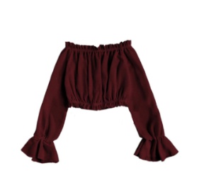 Áo Croptop trễ vai tiểu thư