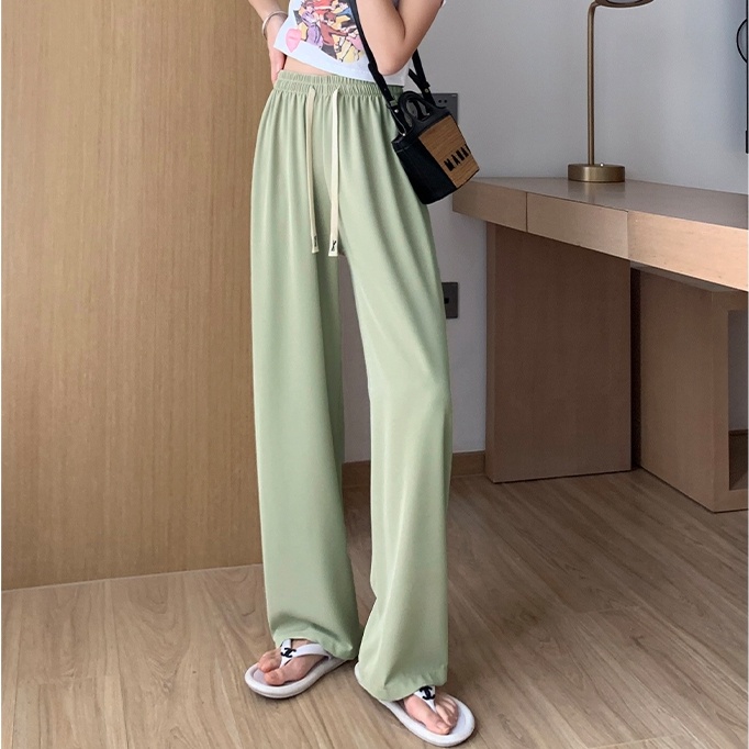 SUXI Quần Dài Ống Rộng Lưng Cao Tôn Dáng Hợp Thời Trang Hè Cho Nữ