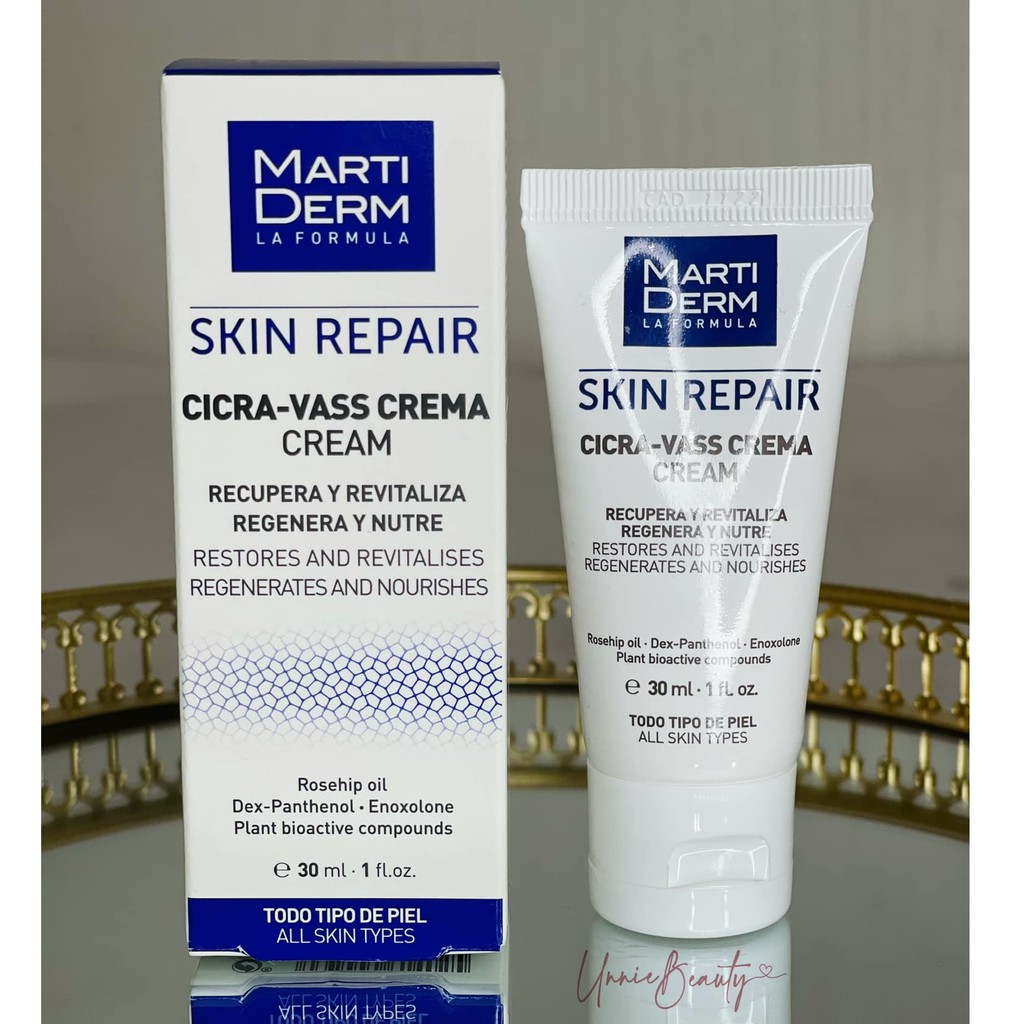 [TEM CHÍNH HÃNG] Kem Dưỡng B5 Giúp Tái Tạo & Phục Hồi Làn Da Tổn Thương MartiDerm Skin Repair Cicra Vass Cream 30ml