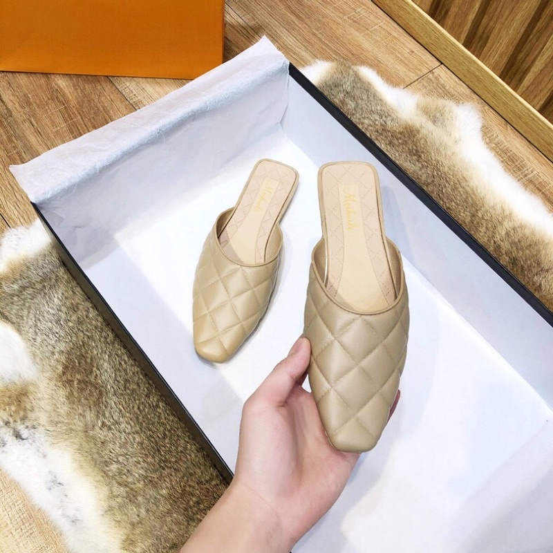 Sục bệt nữ hoạ tiết trám nhựa giả da đi êm chân