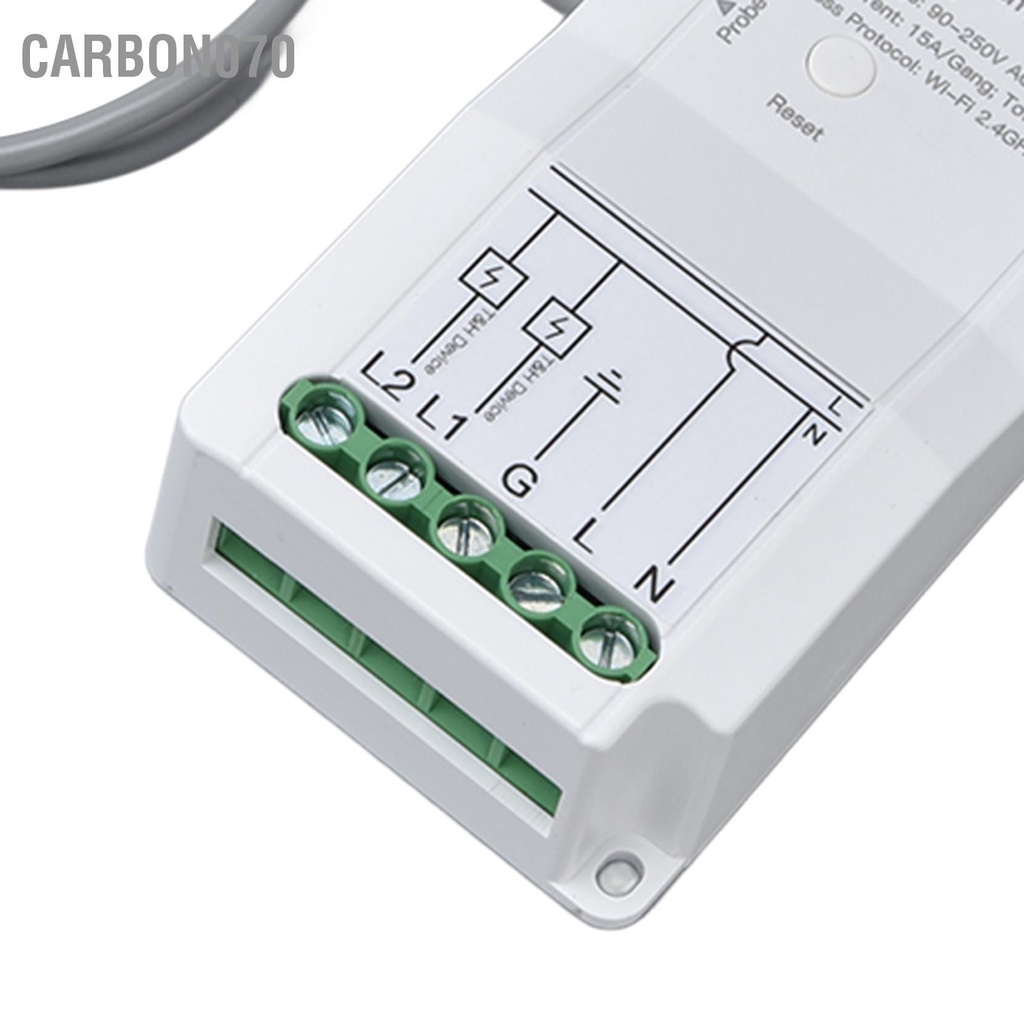 [Hàng Sẵn] Mô Đun Công Tắc Cảm Biến Nhiệt Độ ẩm WIFI thông minh Thời gian ứng dụng Điều khiển từ xa với Đầu dò cho Nhà kính TUYA 90‑250V【Carbon070】