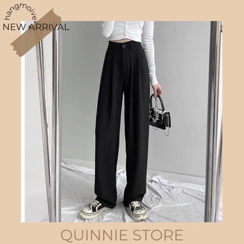 Quần suông ống rộng nữ