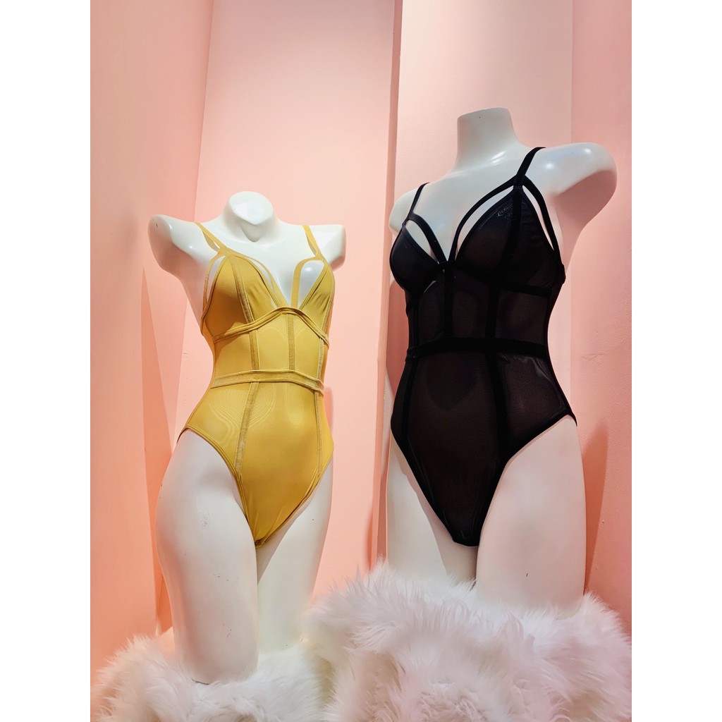 Bodysuit Lưới Dây Đai Nhung F21