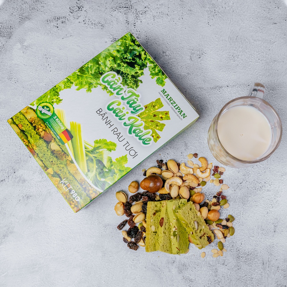 Bánh Marzipan Cần Tây Cải Kale 98G | Bánh Dinh Dưỡng Ăn Kiêng