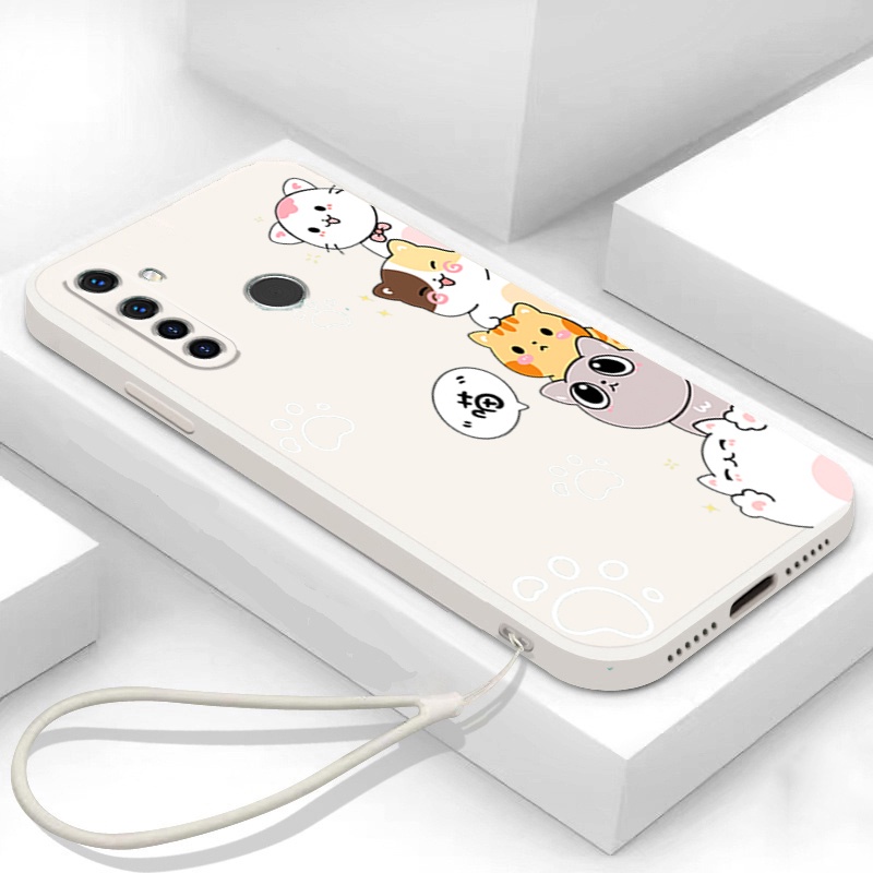 Ốp lưng  realme 5 realme c3 realme 5i realme 6i realme 5 pro Ốp Điện Thoại Silicon Mềm Mịn Cho realme 5 realme c3 realme 5i realme 6i realme 5 pro DZMM01 viền vuông cute