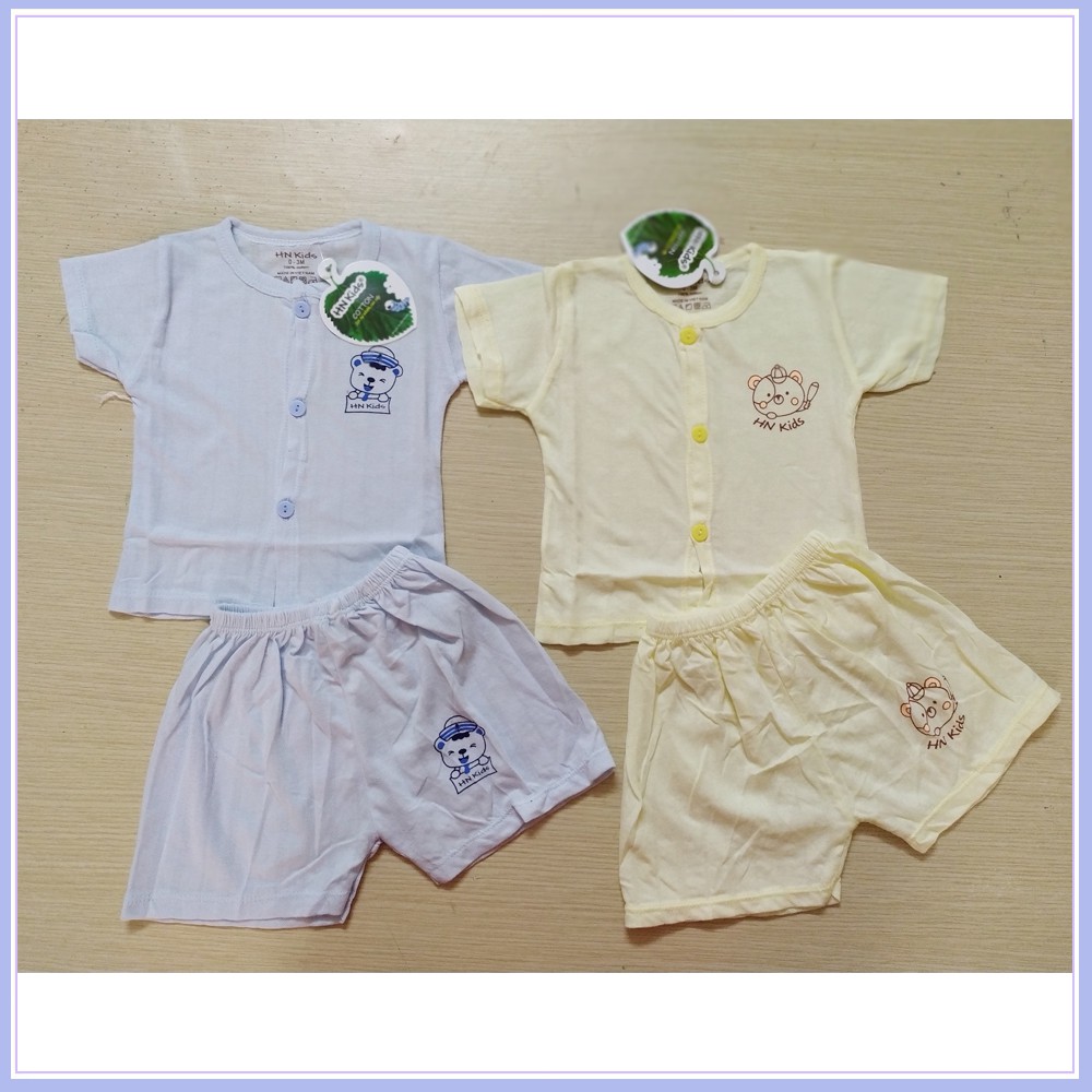 Bộ quần áo HN KID cộc tay cotton mềm mịn cho bé (4-15kg)