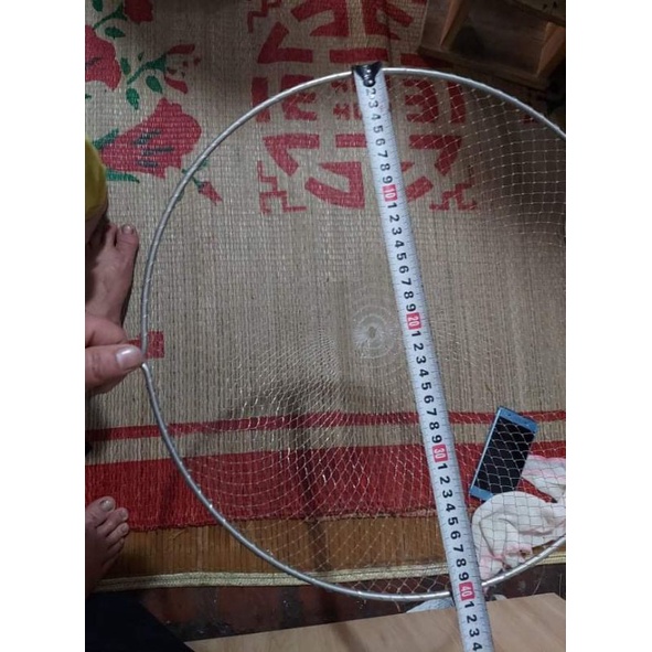 vợt cá 40x40(cm) mắt lưới 1,5cm cho đánh thuyền.