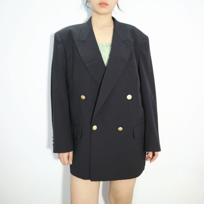 Áo blazer xanh đen