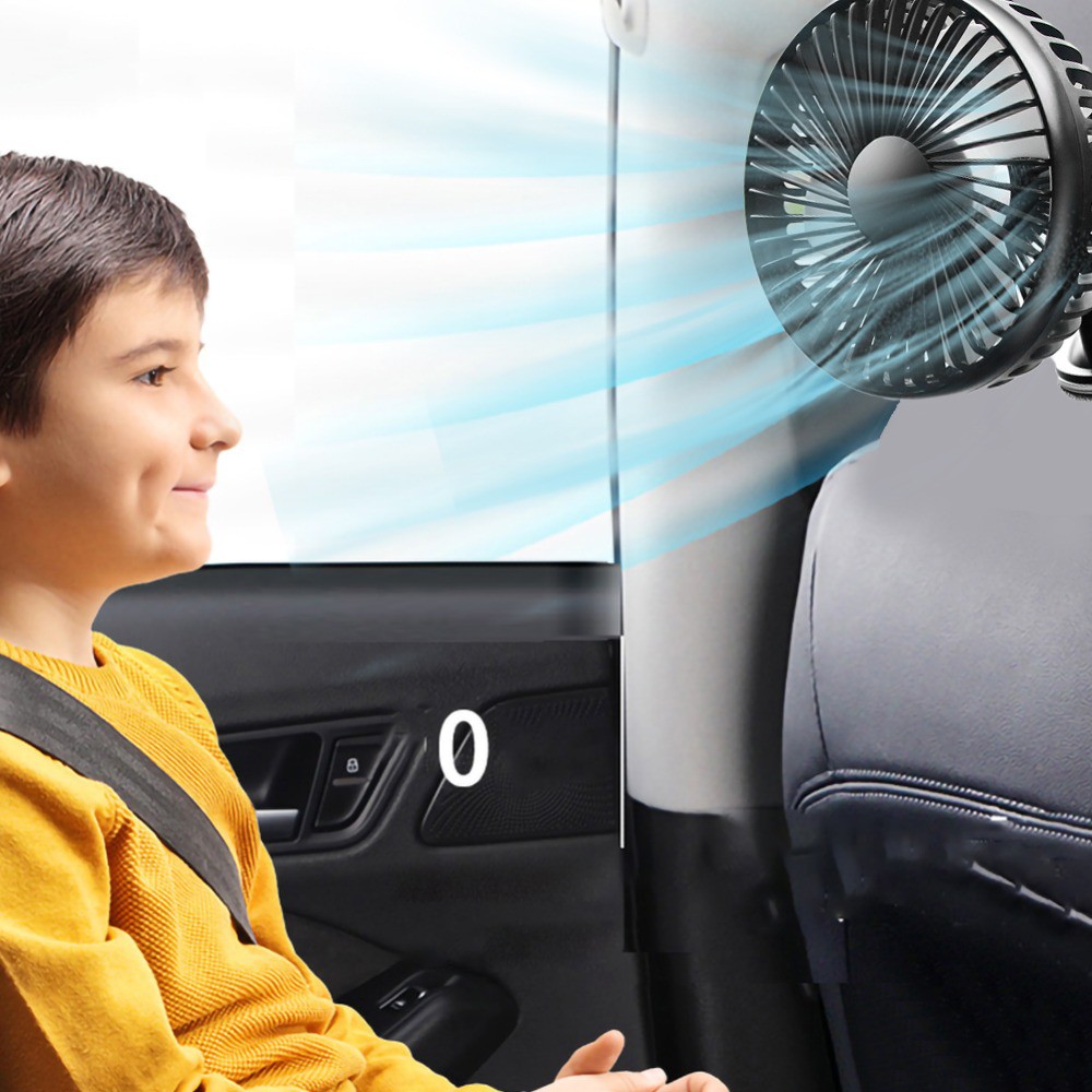 Quạt USB 5.5 Inch 12V24V Có Giác Hút Gắn Xe Hơi Tiện Dụng