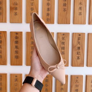 Giày nơ mũi nhọn LBT gót đinh