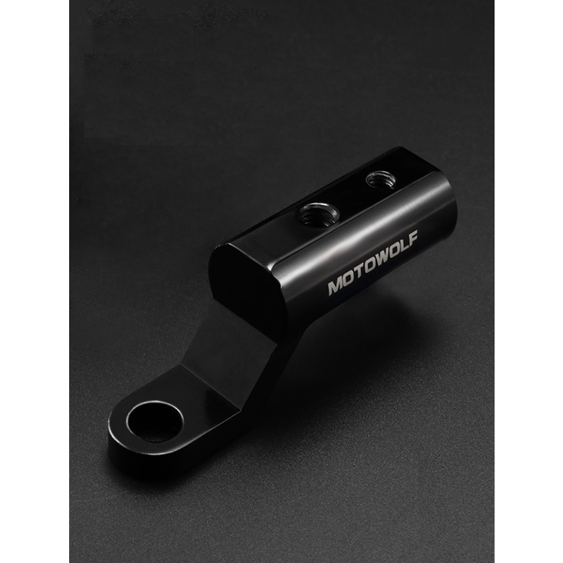 Pad Chân Gương Gía Đở Chân Kính CNC Mở Rộng Gắn Đèn Trợ Sáng Xe Máy MOTOWOLF Chính Hãng