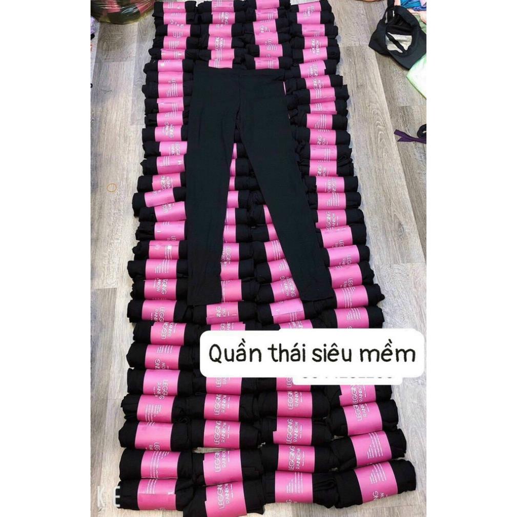 Bigsize  QUẦN LEGGING THÁI - MÀU ĐEN, CUỘN DÁNG ĐÙI/NGỐ/DÀI CHO NỮ, CHẤT LIỆU THUN COTON