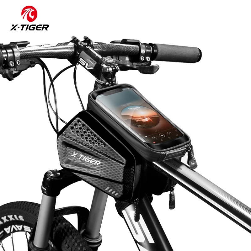 X-TIGER Túi đựng tia trước chống thấm nước cho xe đạp Đi xe đạp ngoài trời Túi đựng điện thoại di động
