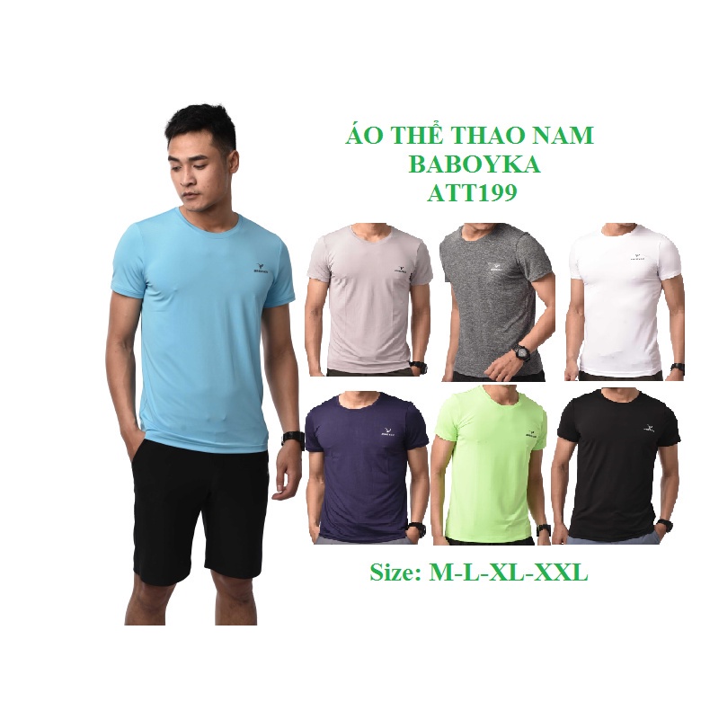 ÁO PHÔNG NAM BABOYKA CHẤT THỂ THAO CO GIÃN 4 CHIỀU THẤM HÚT MỒ HÔI  [ATT199]