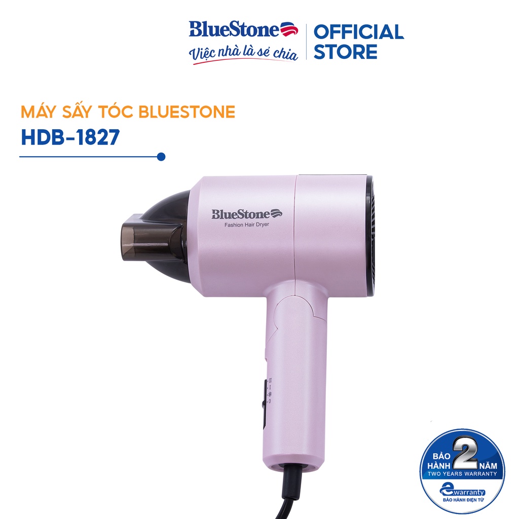 Máy Sấy Tóc Bluestone HDB-1827,1100W, Nhỏ Gọn TIện Lợi, Bảo Hành Chính Hãng 2 Năm