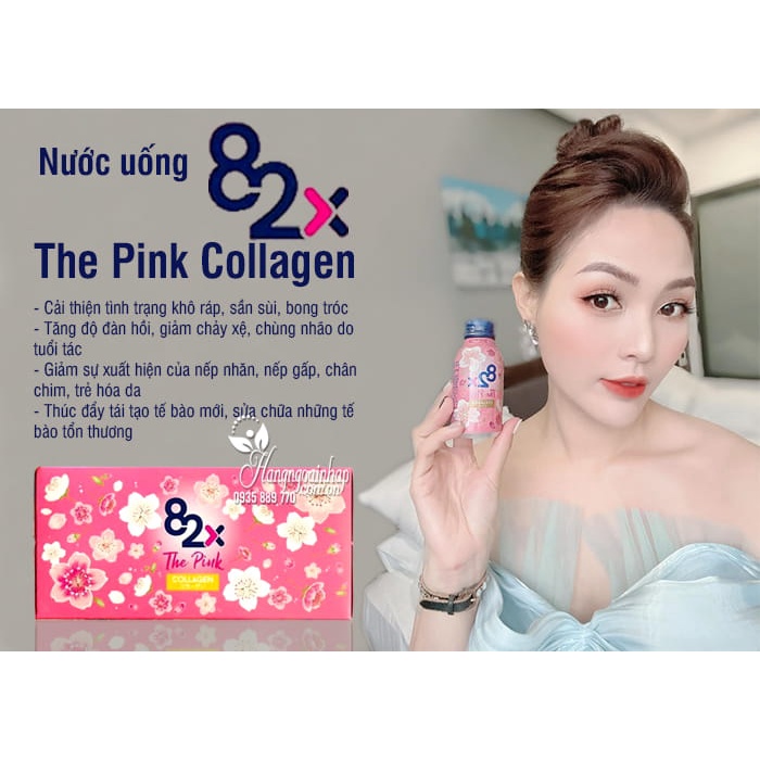 82X The Pink Collagen Nước Uống Đẹp Da Nhật Bản - Full hộp