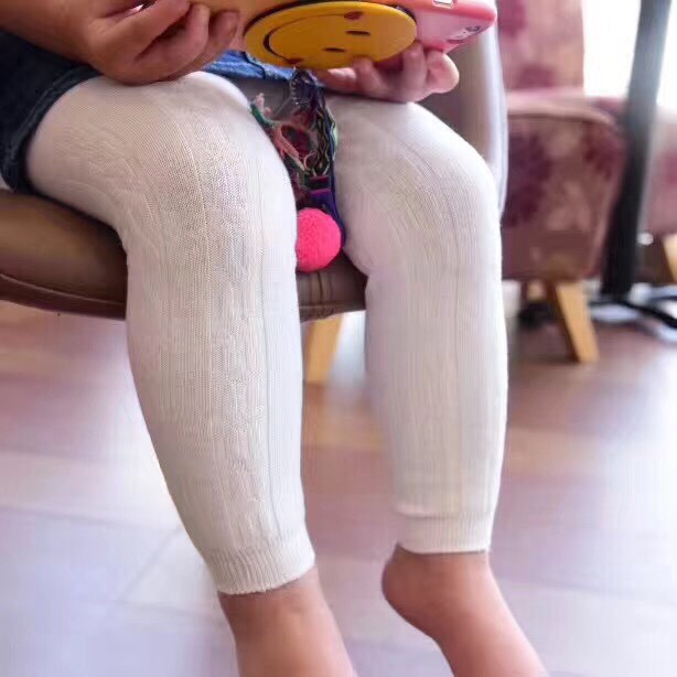 Quần tất len cho bé gái không bàn bo gấu - có hình thật