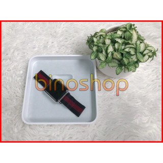 Dây apple watch Milanese Loop (Sọc đen/đỏ)
