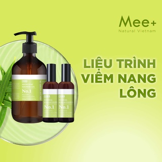 Liệu trình chăm da mụn, viêm nang lông MEE NATURAL - Sữa tắm viêm nang lông 500ml + 2 xịt thảo mộc viêm nang lông 100ml