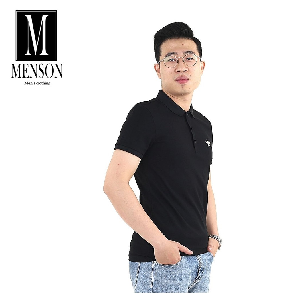 ck Áo polo nam con ong⭐️HÀNG HIỆU⭐️Polo nam mùa hè cao cấp - Áo phông nam đen chất đẹp MENSON M-6718