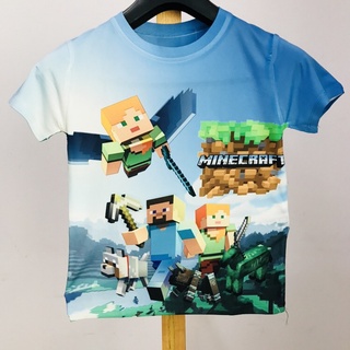 Áo thun  lạnh in hình 3D minecraft bé trai cá tính Sale