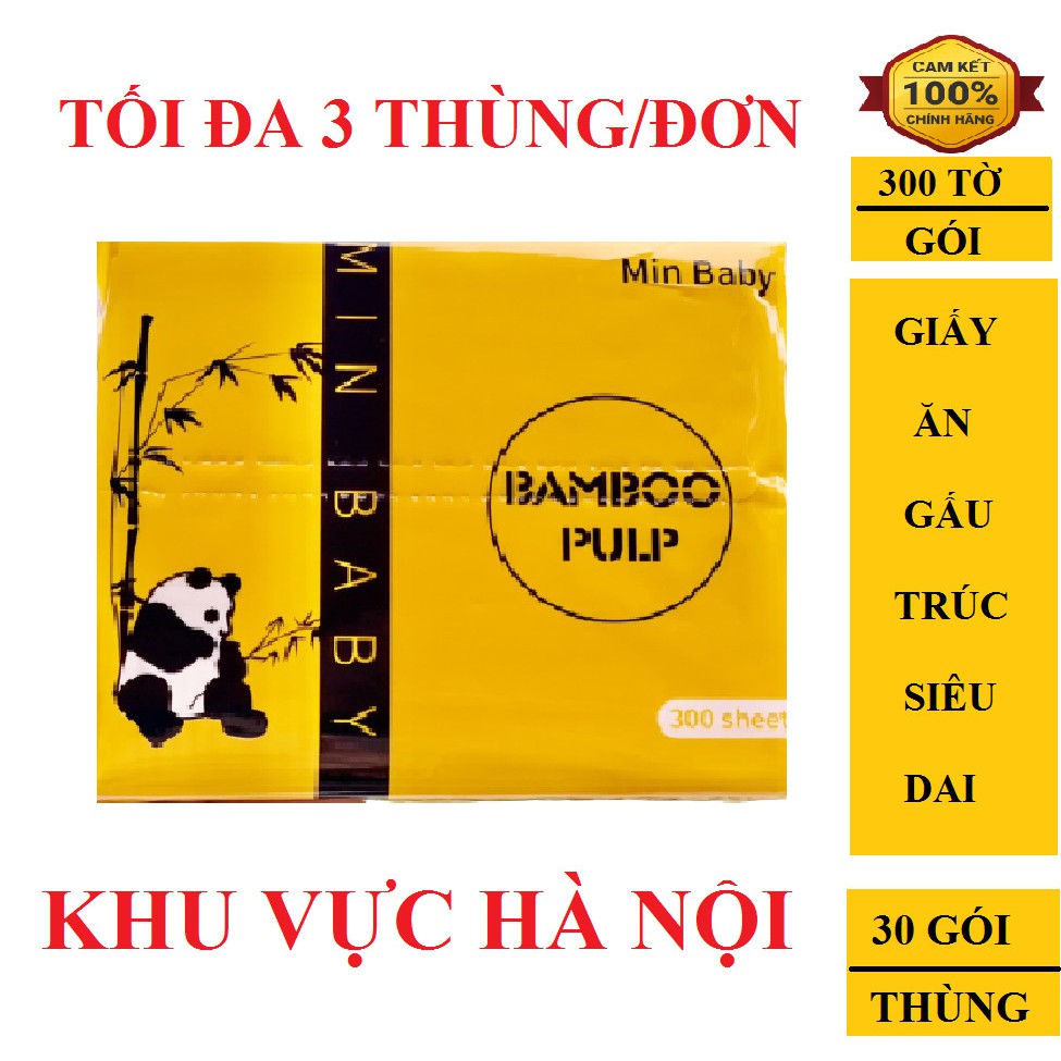 [Mã HC0505 giảm 8% đơn 250K] [ [ MẪU MỚI ] ]30 GÓI GIẤY ĂN GẤU TRÚC MIN BABY SIÊU DAI ( TỔNG KHO GIA DỤNG GIÁ GỐC )