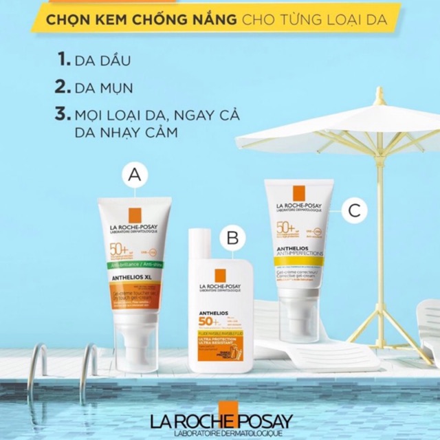 KEM CHỐNG NẮNG LA ROCHE POSAY - DẠNG TUÝP