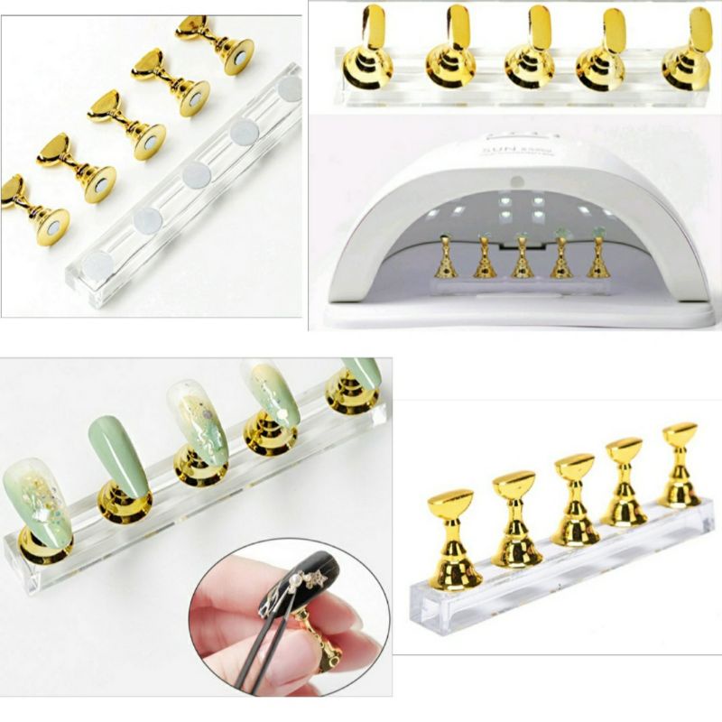đế gắn móng giả nail - chân nam châm