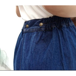 [ kèm quà ] Váy chống nắng Jean  lưng thun có dán có nút, jean trơn hoặc họa tiết - ảnh thật