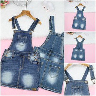 312000  Váy Yếm Jeans Cho Bé Gái Mix Túi Sành Điệu (9 tháng - 6 tuổi)