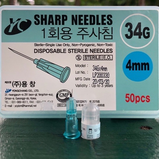Sharp Mesotherapy Needles - Đầu kim tiêm meso 27G 30G 31G 32G 33G 34G đủ size 4mm 6mm 8mm 13mm Hàn Quốc tiêm prp căng bó